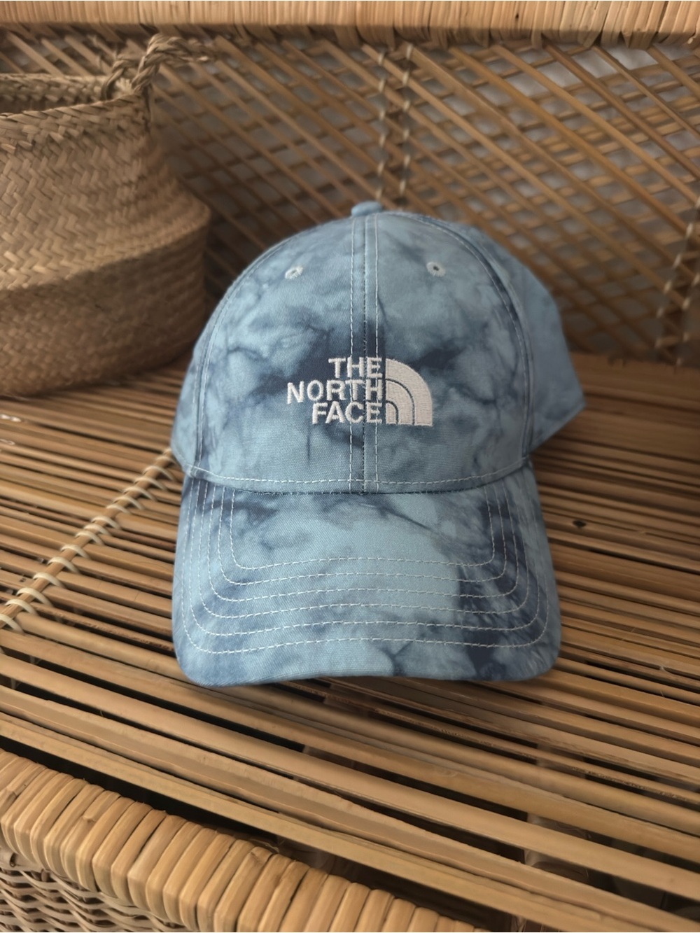 The North Face Light Blue Tie-Dye Logo Hat Adjustable